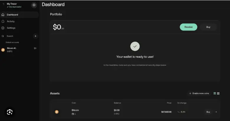 Trezor Safe 5 touchscreen hardware wallet with premium display